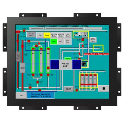 China Metal Case Bottom Price 15 Inch Metal Shell VGA USB RS232 Open Frame Industrial Touch Monitor for sale