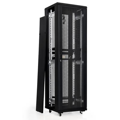 China Transparent Tempered Glass Front Door (metal Door Optional) TH-TB6642 network cabinet 42u cooling server rack server cabinet 22u for sale