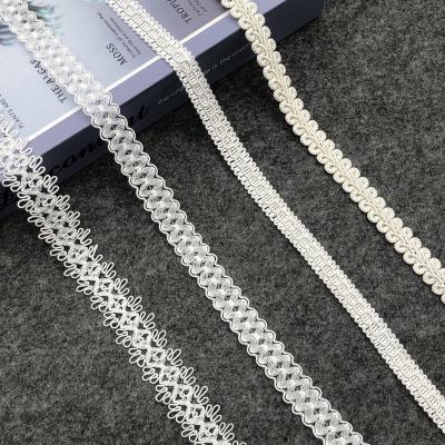 China Soft Polyester Character Edge Human Centipede Lace Up White String Clothing Accessories Lace Up Trim for sale