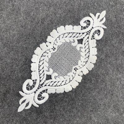 China Water Soluble Decorative White Guipure Lace Flower For Garment Processing Accessories for sale