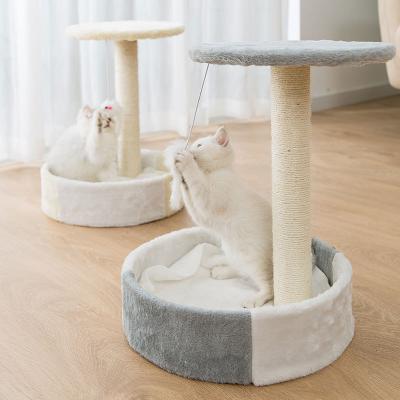 China Dark Tree Stocked Gray Cat Scratcher Toys High Quality Short Plush Cat From Amazon Best Seller for sale