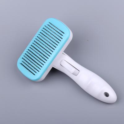 China New Stocked 2022 Amazon Pet Hair Comb Self Cleaning Mold Buffer Brush For Pet Grooming Cleaning Dog Grooming Tool for sale