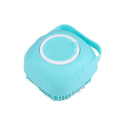 China Cheap Amazon Sale Soft Stocked Cat Shower Gel Grooming Safety Rubber Pet Fur Massager Bath Dog Brush for sale