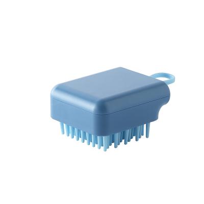 China Stocked Silicone Pet Grooming Brush For Bathing Massage Brush Shampoo Rubber Comb for sale