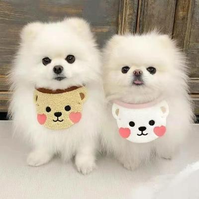 China Customized Cute Stored Pet Accessories Bandana Pet Dog Cat Dog Saliva Towel for sale