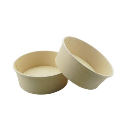 China New Product Disposable Fruit Salad Paper Bowl Bamboo Disposable Paper Bowls for sale