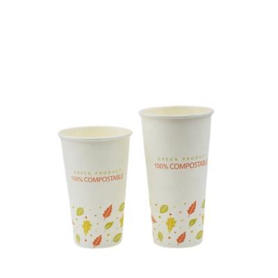 China Disposable Lid Disposable Hot Cups Coffee Paper Liner PLA Paper Cups Hot Biodegradable Paper Cup for sale