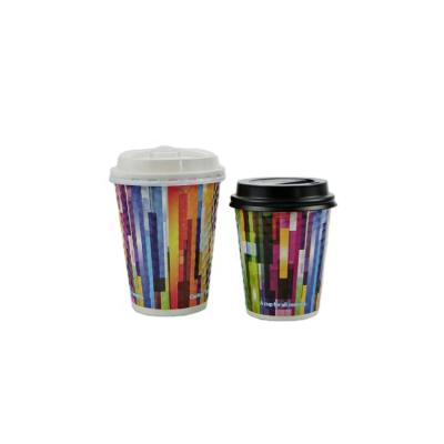 China Manufacturer Wholesale Disposable Embossed Double Cup Disposable Wallpaper Hot/Cold Cups For Christmas for sale