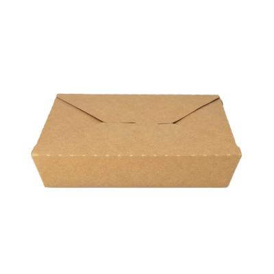 China Disposable Kraft Paper Take Away Quick Lunch Box Food Wrapping Food Wrapping Paper Lunch Box for sale