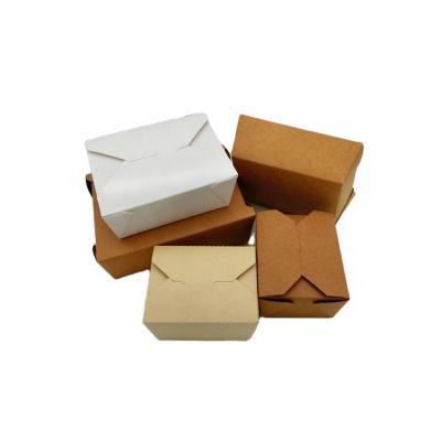 China Recyclable Eco Friendly Food Boxes Kraft Containers Lunch Box Packaging Custom Lunch Box for sale