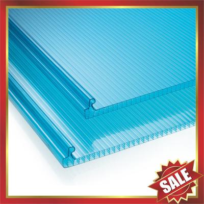 China U lock hollow pc sheet,locking structure multi wall sheet,U lock polycarbonate sheet,locking pc sheet for building cover for sale