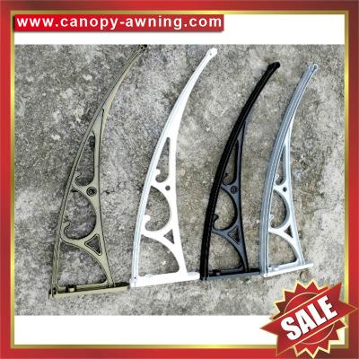 China nice cast aluminium aluminum alu arm bracket support for house window door DIY pc polycarbonate awning canopy for sale