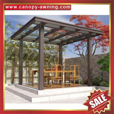 China Outdoor Public garden park alu Aluminium aluminum glass gazebo pavilion rain sun canopy shelter cover shelter China for sale