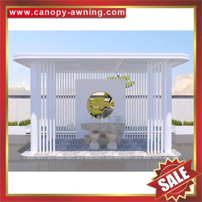 China Excellent outdoor garden park Aluminium aluminum alu gazebo pavilion sunshade canopy shelter awning cover kits China for sale