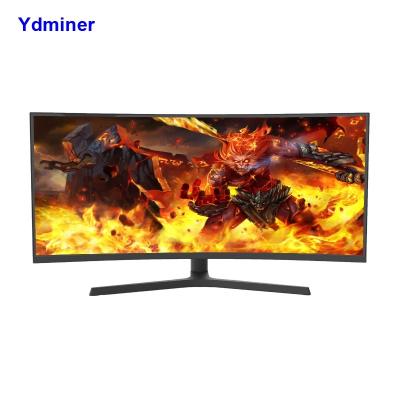 China Desktop 34 Inch 1K Widescreen LED Full HD 1080P Full HD 1080P Lcd Gaming Super Slim Borderless Curved Monitor For Office for sale