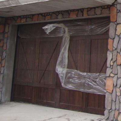 China China Garage Door Manufacturer Automatic Solid Wood Fire Protection Garage Doors for sale