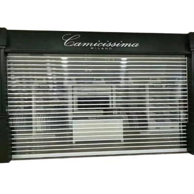 China Anti-aging transparent polycarbonate roll up door PC and aluminum roller shutter door for commercial shop for sale