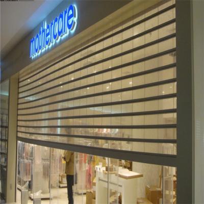 China Anti-aging polycarbonate roller shutter commercial transparent door for shop aluminum roll up security doors for sale