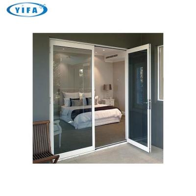 China Hi style modern double casement glass door with Australia standard AS2047 / with commerical aluminum casement door for sale