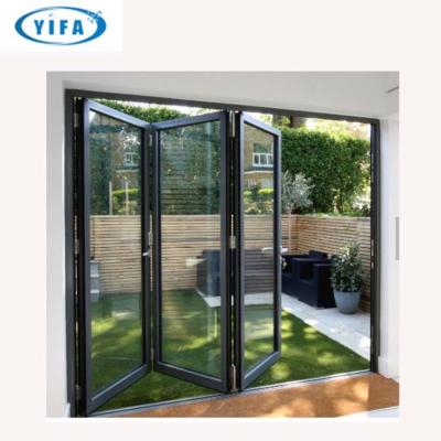 China Modern Relatives Long Hardware Folding Patio Doors Prices / Aluminum Bi Folding Patio Doors Prices for sale