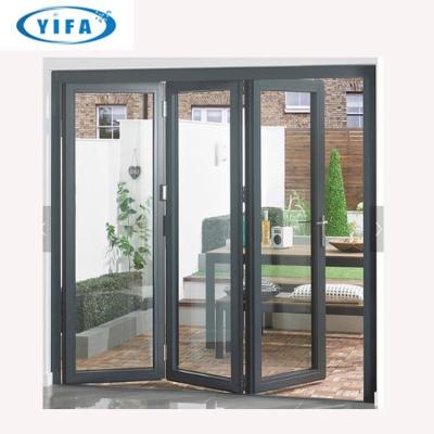 China Hot Sale Modern Aluminum Accordion Folding Glass Doors / Aluminum Bi-folding Door for sale