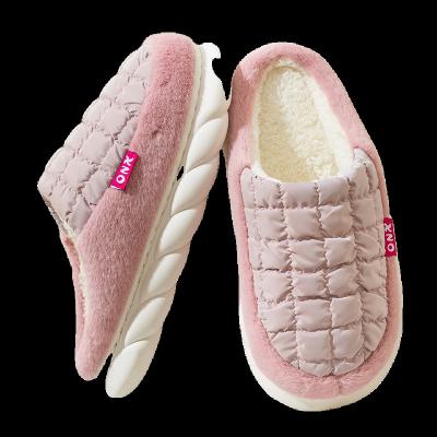 China New Breathing Trend Fashion Detachable Washable Winter Slipper Women Warm Indoor Home Slippers for sale