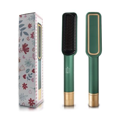 China Z02 Household luxury professional electric comb fast ptc hair straightener sweep comb hot hair straightener for sale