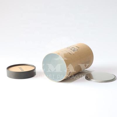 China Eco Friendly Kraft Paper Cardboard Container Cylinder Tubes Food Grade Powder Tube Biodegradable for sale