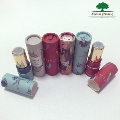 China Handmade Luxury Empty Tube Lipstick Case Cardboard Container Twist Up Tube With Custom Design Printing for sale