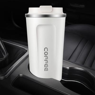 China PORTABLE custom logo double wall stainless steel water bottle travel mug insulated coffee mugs for hot cold drinks for sale