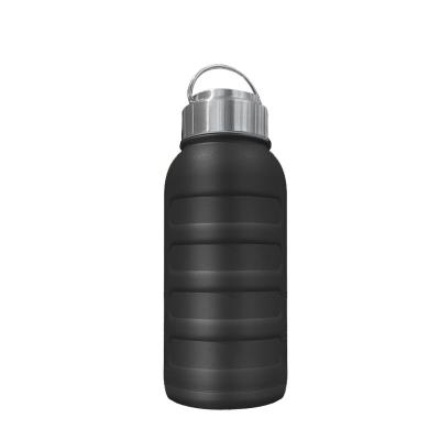 China Business Cheap Price Reusable Coffee Thermos Flask Stocked Stainless Steel Water Bottle Black Matte Tumbler for sale