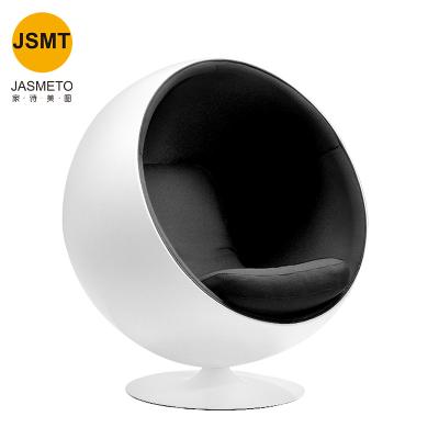 China 2021 Factory direct sales fiberglass ball fabric chair egg spinning chair for living room or outdoor use for sale