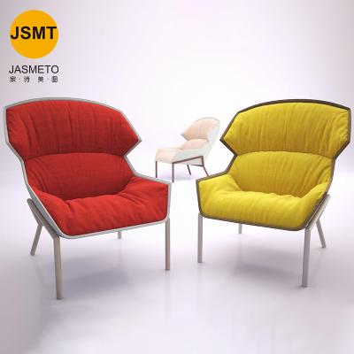 China Luxury Modern Indoor Fancy Leisure Fashion Furniture Living Room Armchair Fiberglass Fabric Fashion Velvet Single Accent Chair for sale