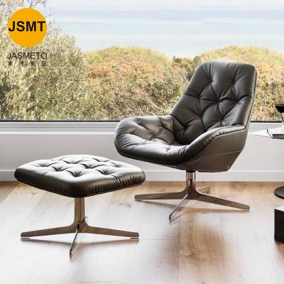 China Other Other Office Room Stainless Steel Legs Lift And Swivel Modern Leisure Chair Leather Chair Sofa for sale