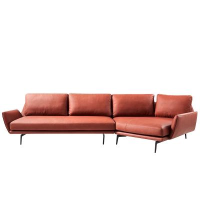 China New Design Extended Sofa Living Room Extended Modern Italian Corner L Shape Modern Sectional Leather Corner Sofa Set for sale