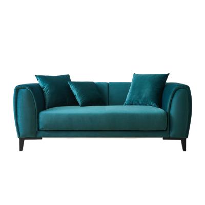 China Other Design 3 Fabric Sofa New Blue Wood Lifestyle Fabric+rubber Modern Long Lounge Seater for sale