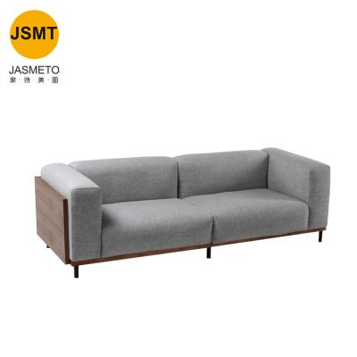 China Gray Modern Luxury House Reclining Wooden Sofa Living Room Fabric Couch Reclining Chair Upholstered Couch Two Seater Sofa for sale