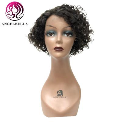 China Pixie Curl Cheap Human Hair Pixie Cut Wigs 10 Inch Curly Peruvian Natural Hairline Hair Wigs Wholesale Price Wigs for sale