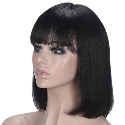 China Wholesale Natural Bob Wigs Indian Hair Straight Wig Dropshipping Hair Vendors 8-14 Inch Wig for sale