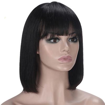 China One Piece Human Hair Wigs Straight Bob Wig Wholesale Brazillian Wigs Natural For Black Women for sale