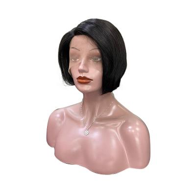 China Cheap Natural Silky Straight Women's Short Wave Wigs Wholesale Glueless Bob Wig Human Hair Straight Wigs and Hair for sale