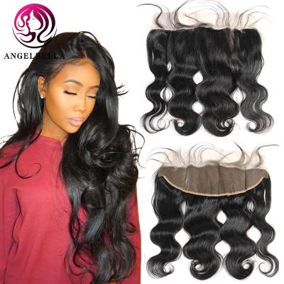 China Body Wave 13x4 Lace Frontal Closure Transparent Swiss Lace Hair Closure Hair Closure for sale