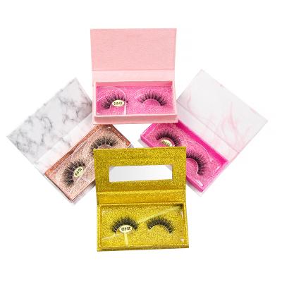 China Natural weed eyelash box mesh bags for lashes eyelash with prn glue and tweezers for sale