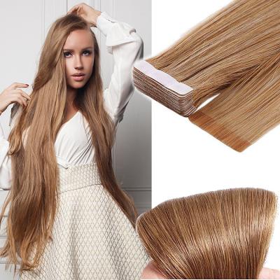 China Wholesale Silky Straight Hair Extension Indian Double Sided Hair Peek Wave Tape Hair Wave Tape Indian Hair for sale