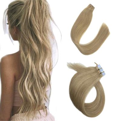 China Real Remy Silky Straight Wave Tape In Hair Extensions Polyurethane Tape In Hair Extensions 30 Inch for sale