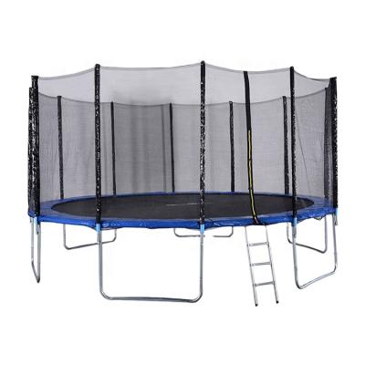 China With Sundow Good Protective Net Elasticity 16ft Tall Professional Outdoor Gym Round Trampoline With Safty Net for sale