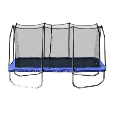 China With Net Good Quality Child Christmas Sundow Outdoor Rectangular Trampolines Gift Protector With Safety Net For Sale for sale