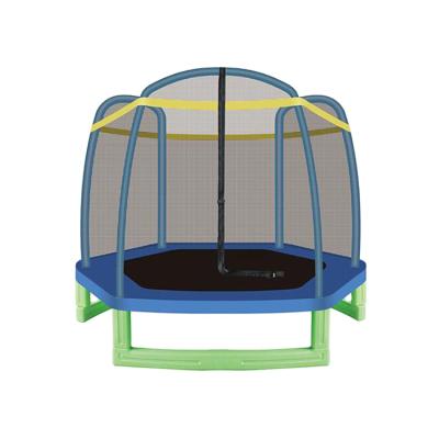 China 3-12years Sundow Manufacturer Unisex 7Ft Slide Fitness Mini Kids Trampoline With Net for sale