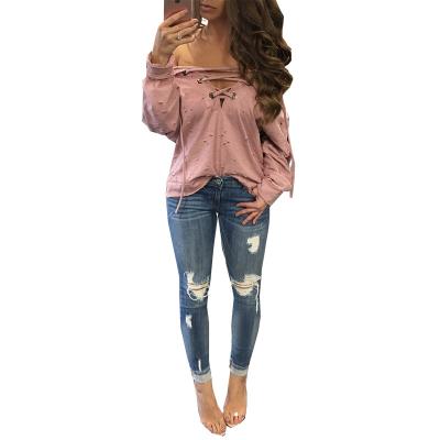 China 2022 new arrival QUICK DRY women fashion sexy hole sweatshirts sheath long streetwear pullovers female hoodies for sale