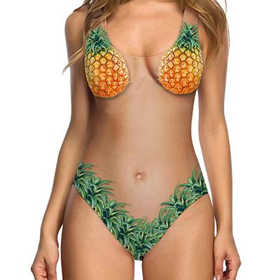 China 2022 New Arrival Viable Women Print Color Matching Sexy Beachwear Backless Swimwear One Piece Swimsuit for sale